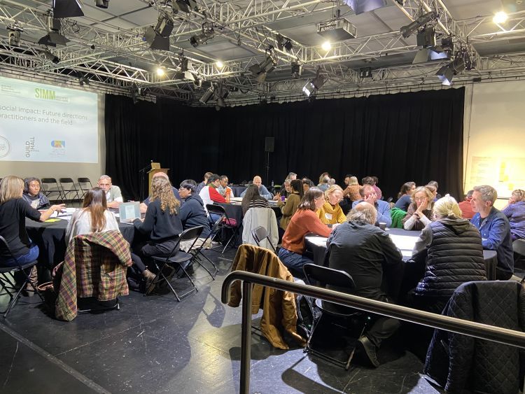 People at the dissemination event